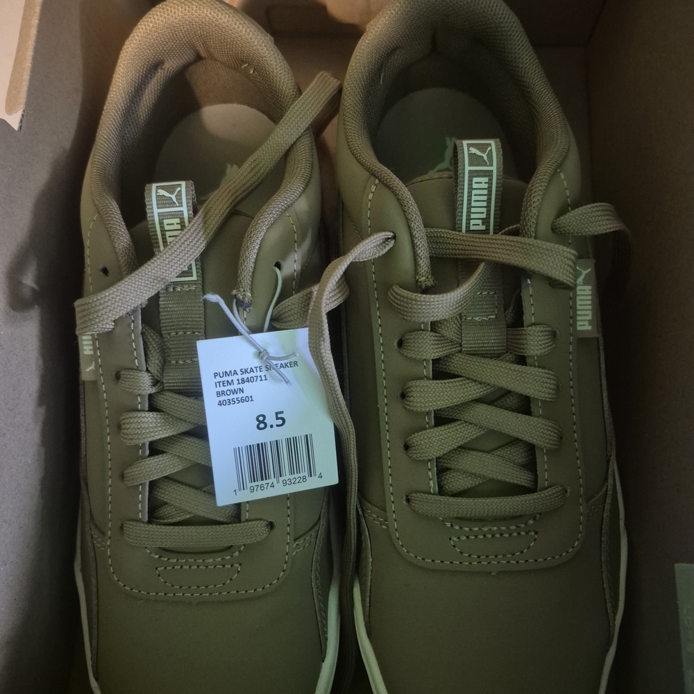 Puma Skate Sneakers in Olive Brown